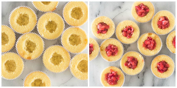 how to fill strawberry shortcake cupcakes