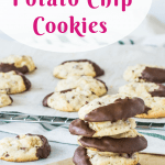 Pinterest image for potato chip cookies with text overlay