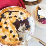 This simple blueberry pie makes a festive summer dessert, perfect for the Fourth of July.