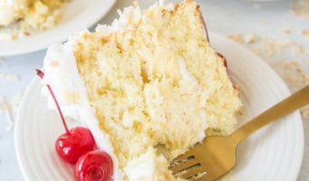 An umbrella drink in cake form, this piña colada cheesecake cake is a show-stopping summer dessert.