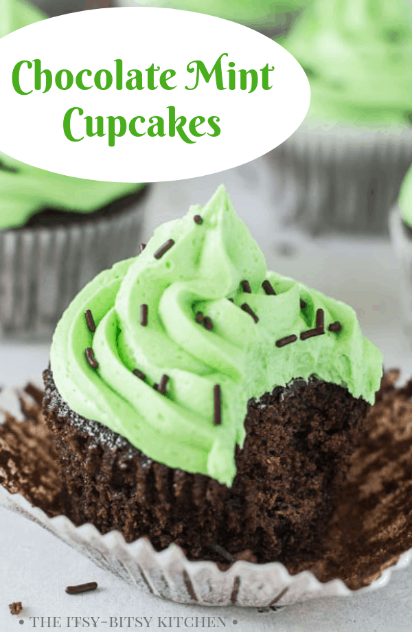 Chocolate Mint Cupcakes - The Itsy-Bitsy Kitchen