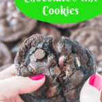 pin image for chocolate mint cookies