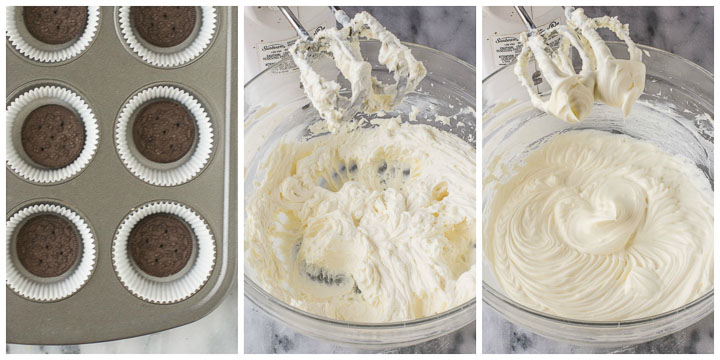 how to make mini oreo cheesecakes step by step