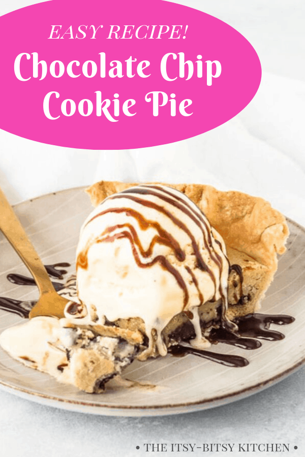 pin image for chocolate chip cookie pie