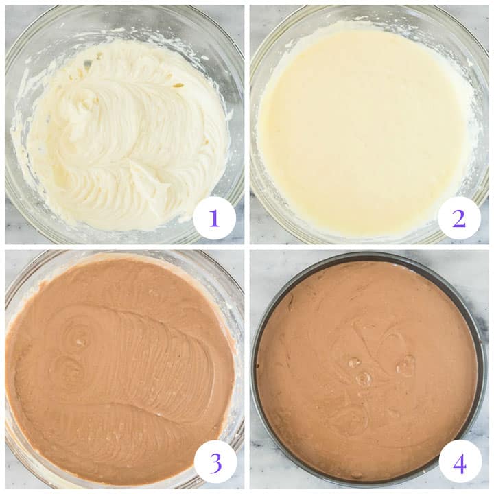 how to make chocolate amaretto cheesecake filling