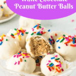 pin image for white chocolate peanut butter balls
