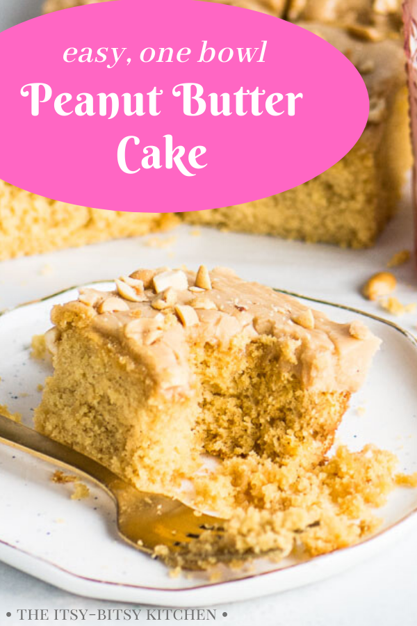Easy Peanut Butter Cake The ItsyBitsy Kitchen