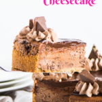 Pinterest image for Toblerone cheesecake