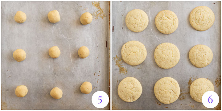 cookies before and after they're baked