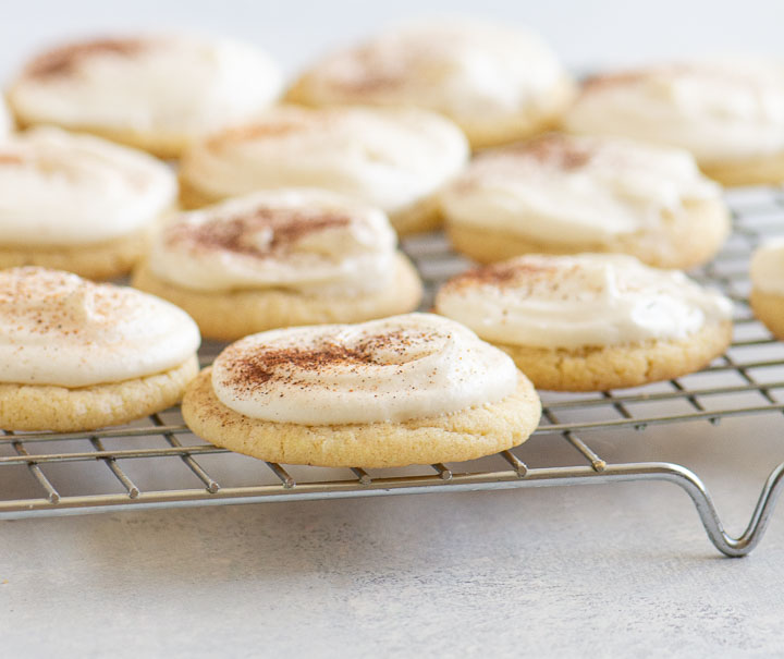 cookies on a wire rack