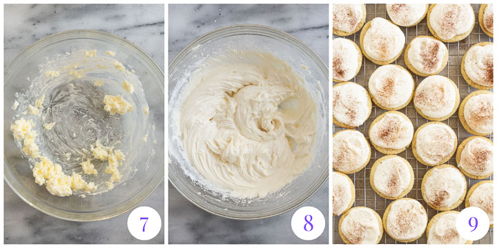 how to finish cookies with eggnog frosting