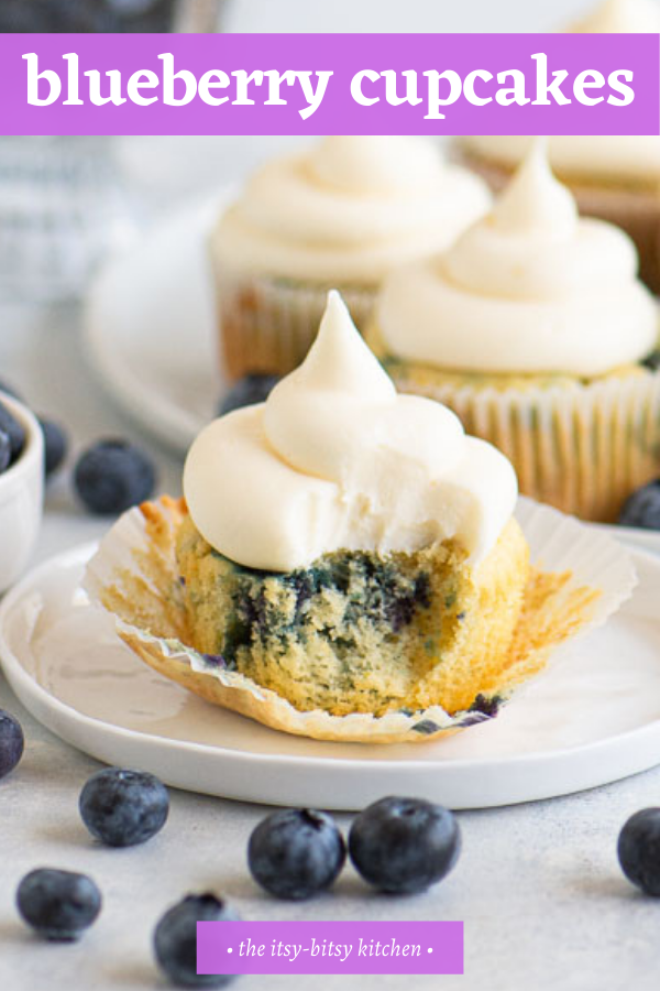 Blueberry Cupcakes - The Itsy-Bitsy Kitchen