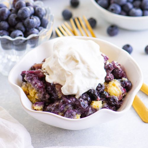 Cake Mix Blueberry Cobbler The ItsyBitsy Kitchen
