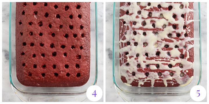 how to finish red velvet poke cake