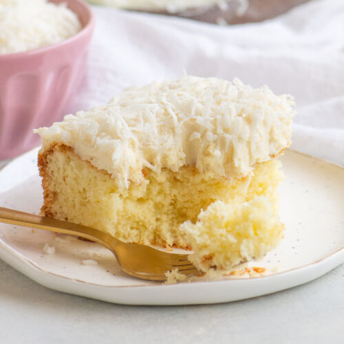 Coconut Sour Cream Cake - The Itsy-Bitsy Kitchen